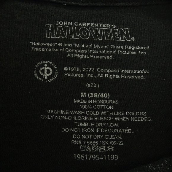 Halloween The Night He Came Home  Black Tee Medium 38-40 - Picture 5 of 5